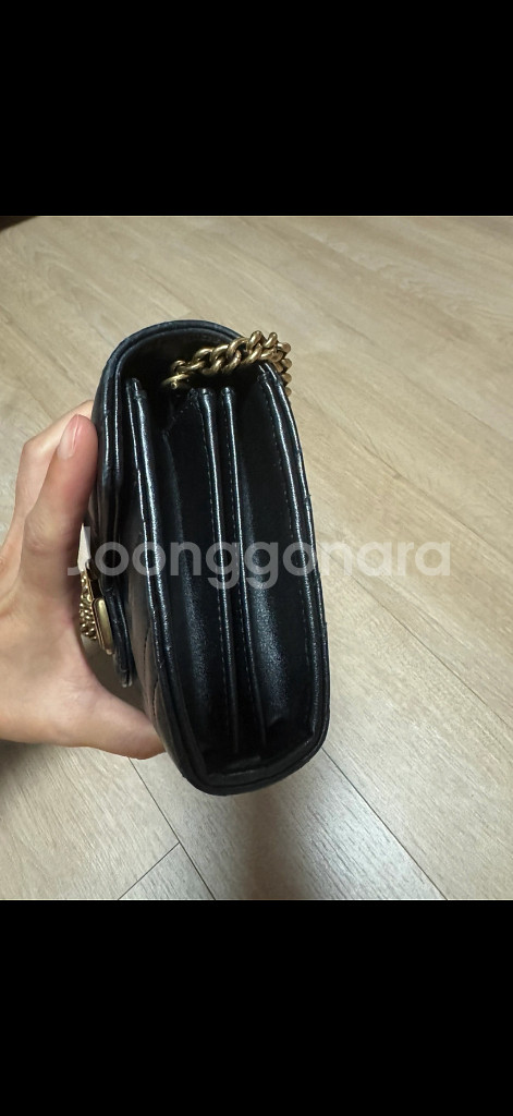 구찌 마몽미니체인백 블랙--2