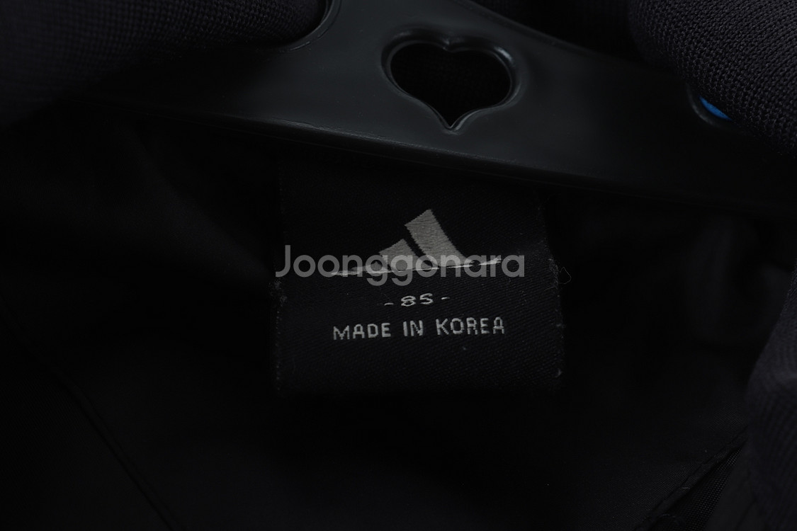 W(S) 아디다스 집업 바람막이 점퍼자켓 검흰 삼선--6