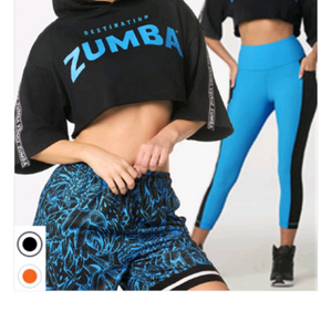 줌바 크롭 후드 새상품