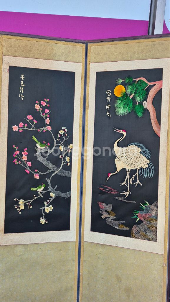 자수병풍--1