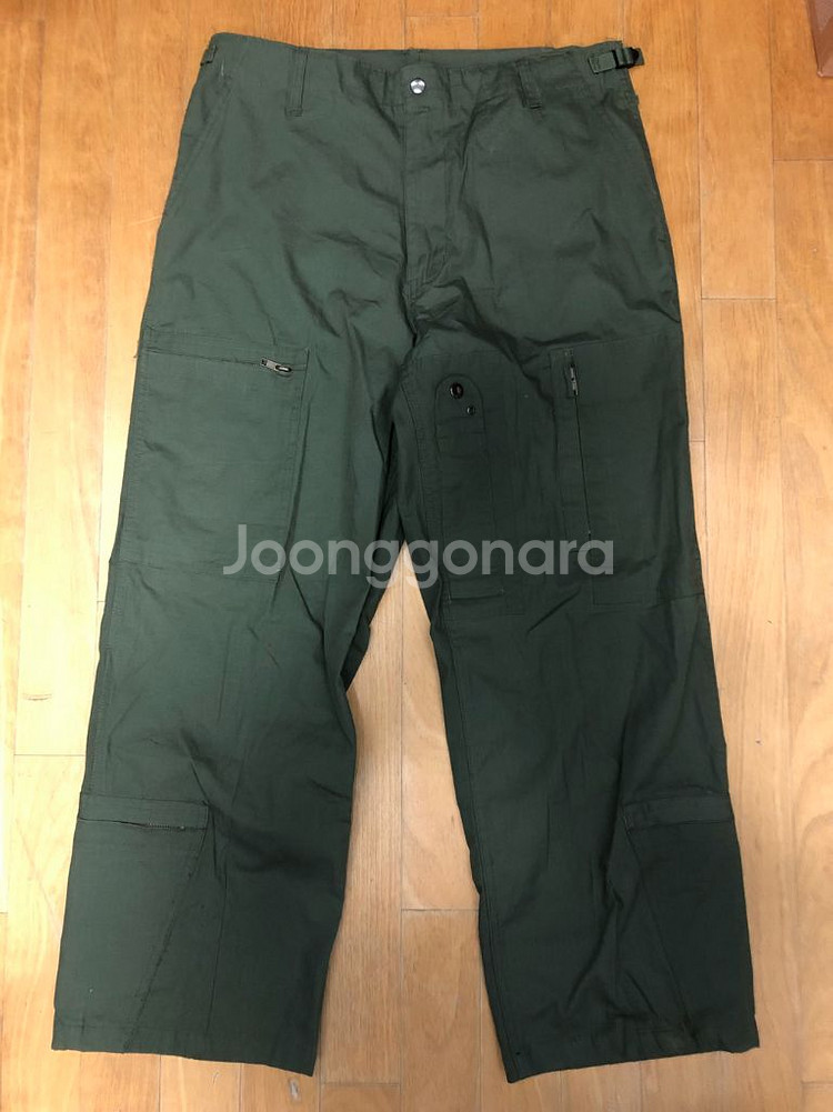 밀리터리 립스탑 멀티 카고 포켓 트라우저 팬츠 올리브M--0