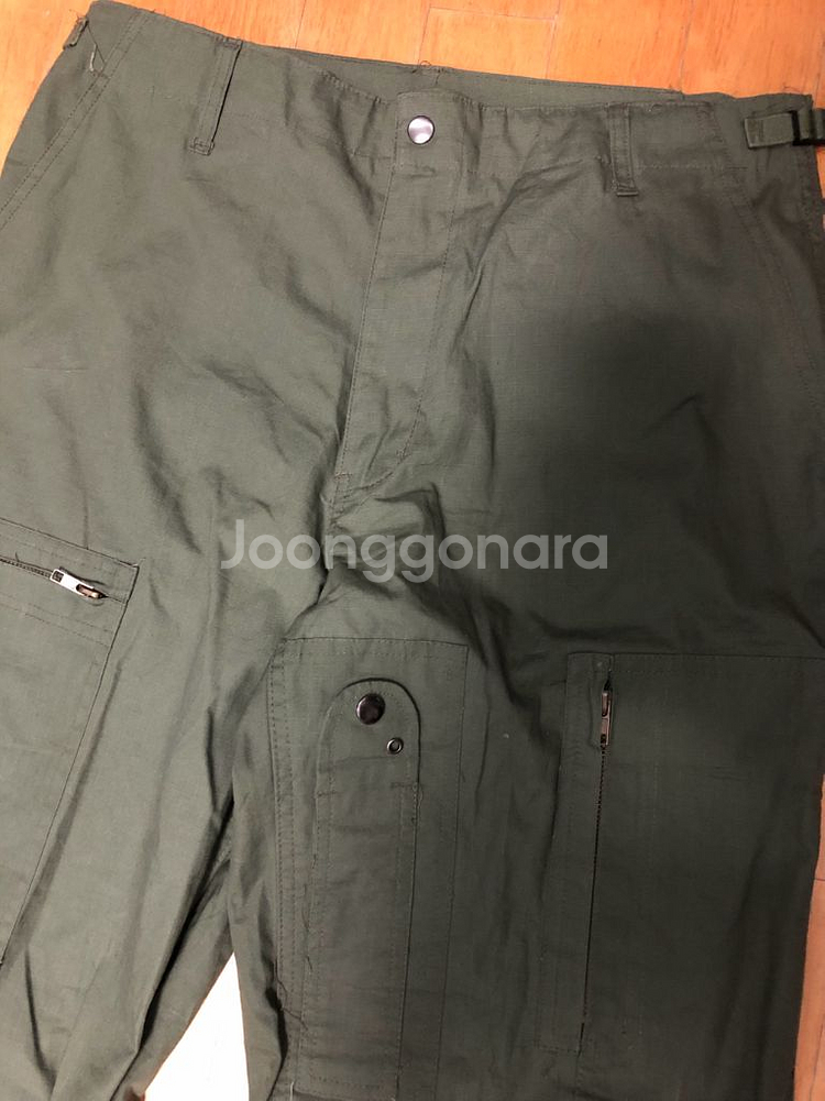 밀리터리 립스탑 멀티 카고 포켓 트라우저 팬츠 올리브M--2
