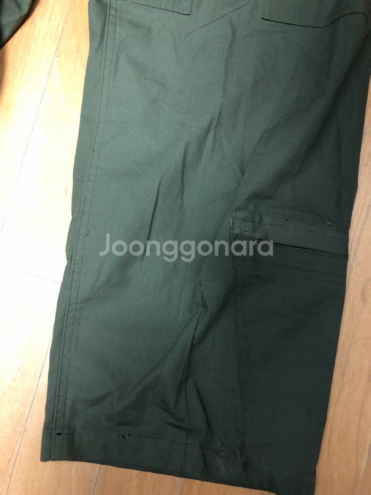 밀리터리 립스탑 멀티 카고 포켓 트라우저 팬츠 올리브M--5