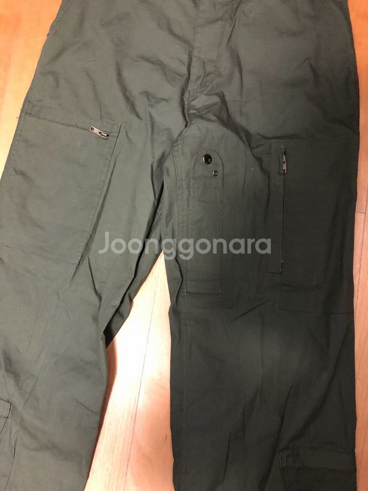밀리터리 립스탑 멀티 카고 포켓 트라우저 팬츠 올리브M--3