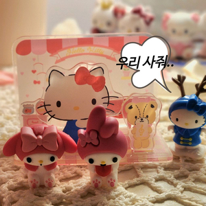 키티 아크릴스탠드 피규어 +마멜 피규어 세트 일괄