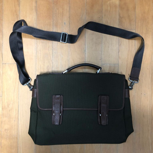 샘소나이트 클래식 가죽 캔버스 브리프케이스 서류가방