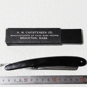 빈티지 HM 크리스텐슨 스트레이트 면도기 [미국 제품]