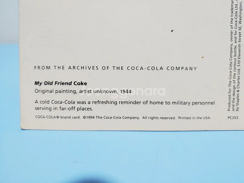 1990년대 코카콜라 엽서--6