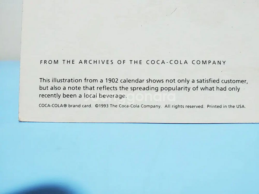 1990년대 코카콜라 엽서--2