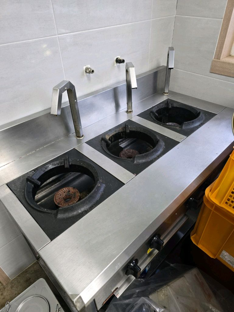 업소용 3구 가스레인지 이미지