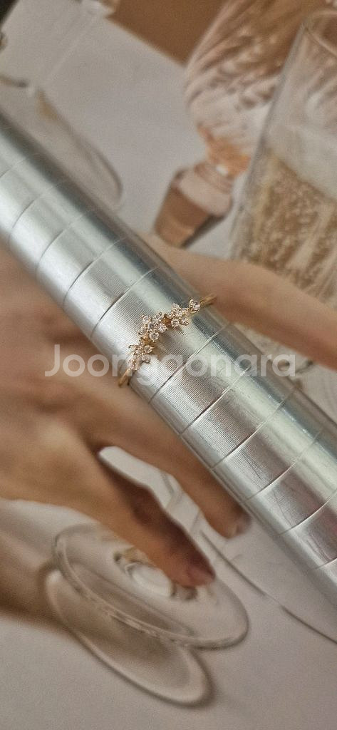 18k 꽃송이 데일리 반지--0