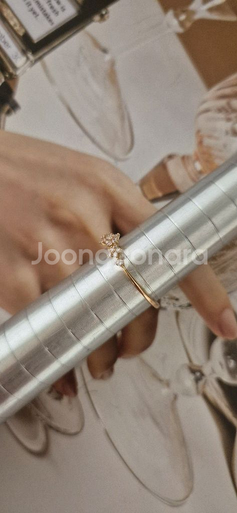 18k 꽃송이 데일리 반지--1