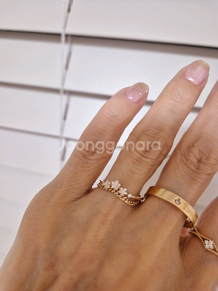 18k 꽃송이 데일리 반지--5