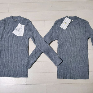 [120]아동,키즈-골지 반목 니트티(그레이,1+1)