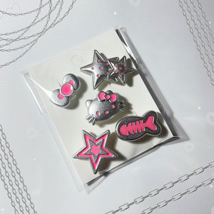 y2k 실버키티 헬로키티 지비츠세트 5p