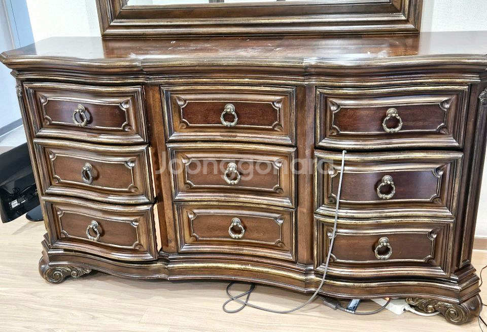 바로크엔틱침대화장대--6