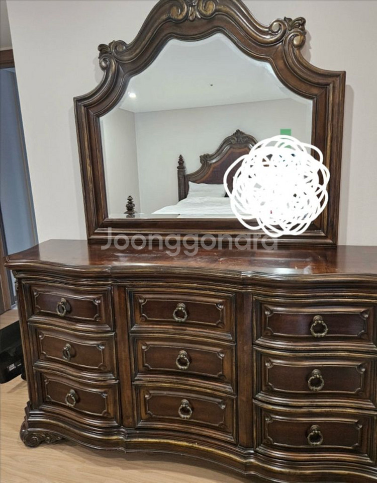 바로크엔틱침대화장대--7