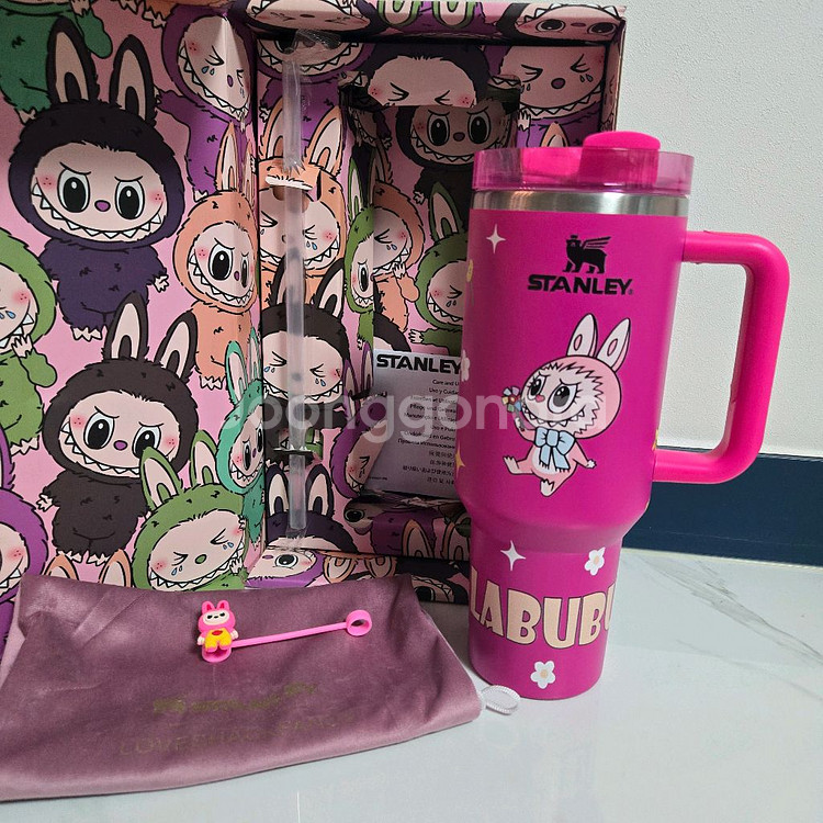 한정판 라부부 스탠리 퀜처 H2.0 텀블러 40oz--1
