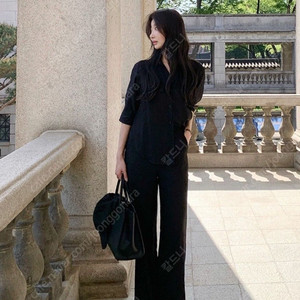 브론 점프수트 숏 블랙