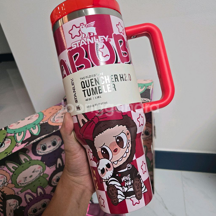한정판 라부부 스탠리 퀜처 H2.0 텀블러 40oz--0