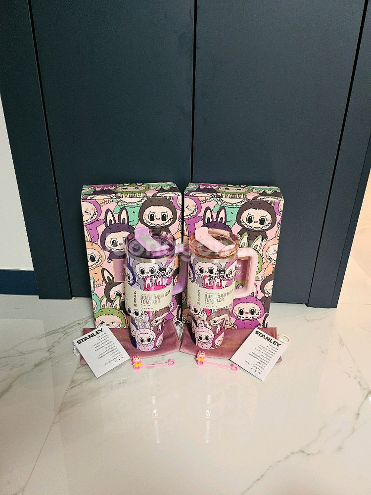 한정판 라부부 스탠리 퀜처 H2.0 텀블러 40oz--0