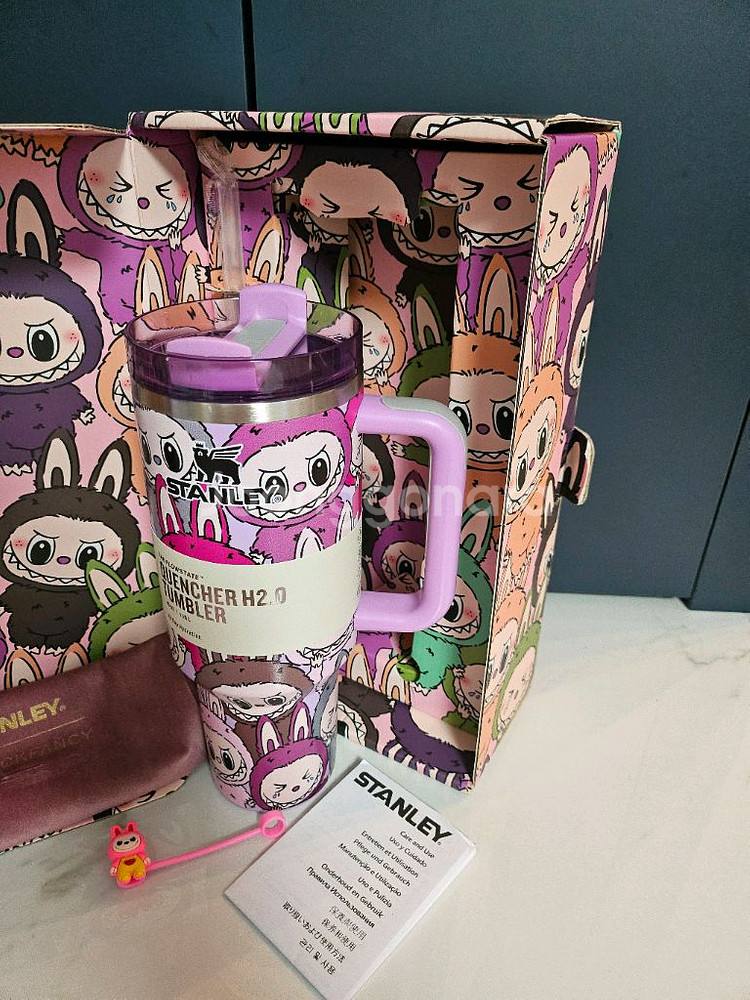 한정판 라부부 스탠리 퀜처 H2.0 텀블러 40oz--2