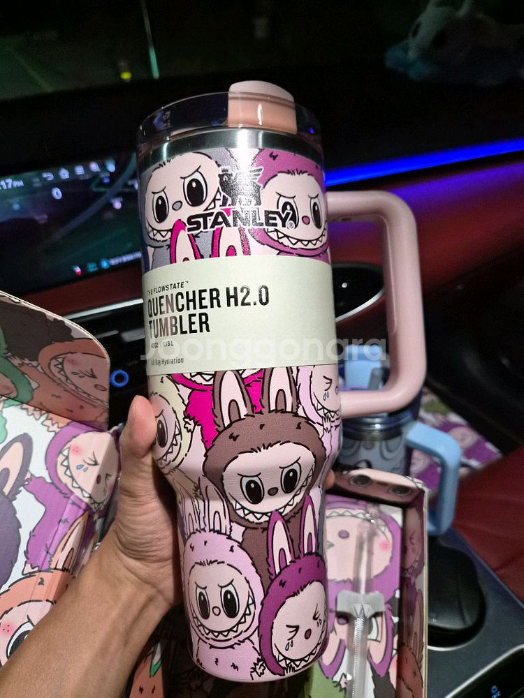한정판 라부부 스탠리 퀜처 H2.0 텀블러 40oz--3