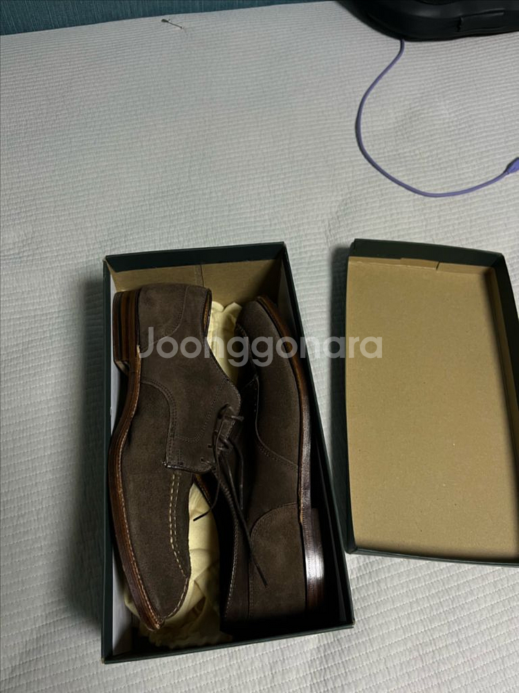 알든 NST Blucher 9D 다크브라운 스웨이드--1