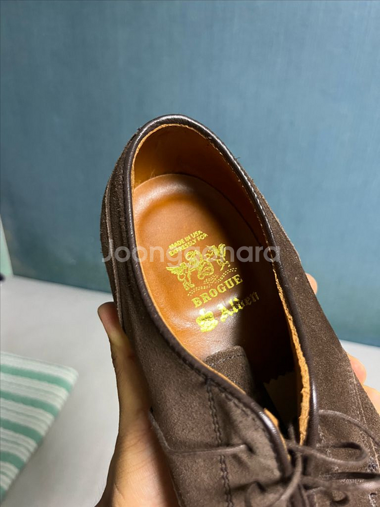 알든 NST Blucher 9D 다크브라운 스웨이드--2