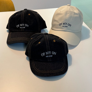 오브마이온 데님 볼캡 s 흑청, 어덜트 데님+아이보리