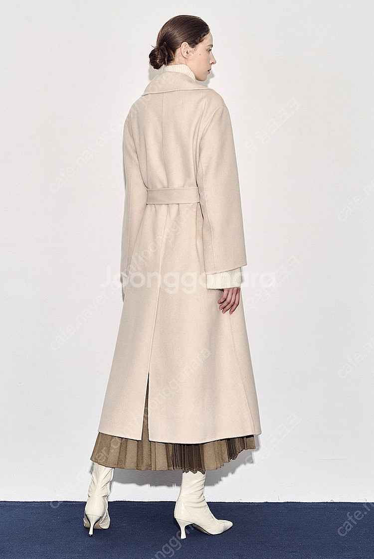 한섬 23fw 타임 캐시미어 블렌드 벨티드 코트--6