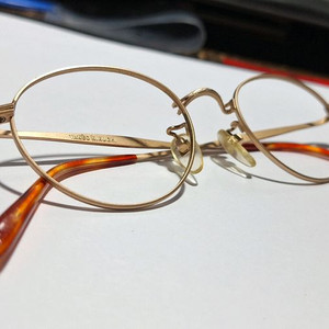 타케오 키쿠치 302 메탈 골드 라운드 빈티지 안경테