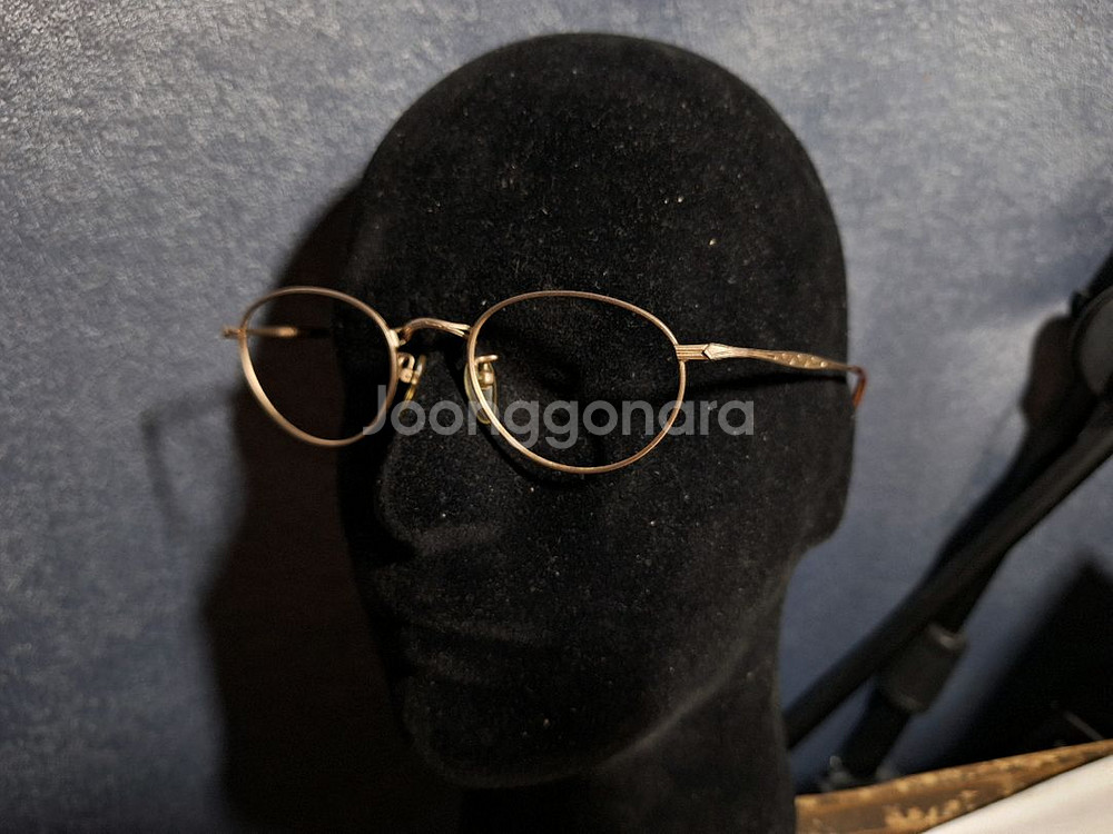 타케오 키쿠치 302 메탈 골드 라운드 빈티지 안경테--6