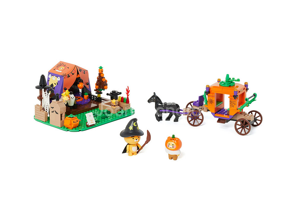 [최저가] 카카오프렌즈 할로윈 브릭 라이언 춘식이 레고--3