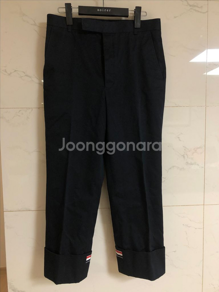 톰브라운 백루프 턴업 팬츠--0