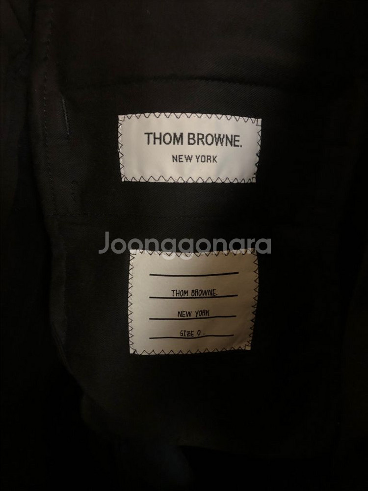 톰브라운 백루프 턴업 팬츠--2