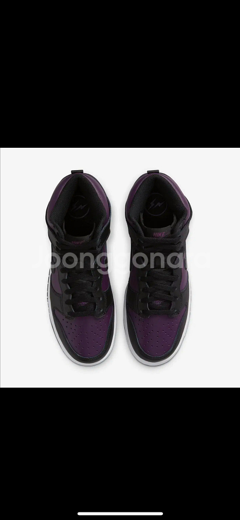 (270) 나이키 x 프라그먼트 덩크하이 블랙 베이징--2