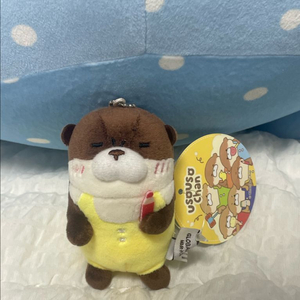 연필든 노란 우소우소짱 인형키링 새상품(정춤)