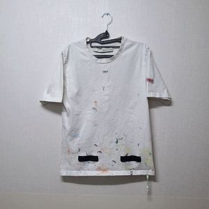 오프화이트 페인팅 반팔 티셔츠 M 남여공용