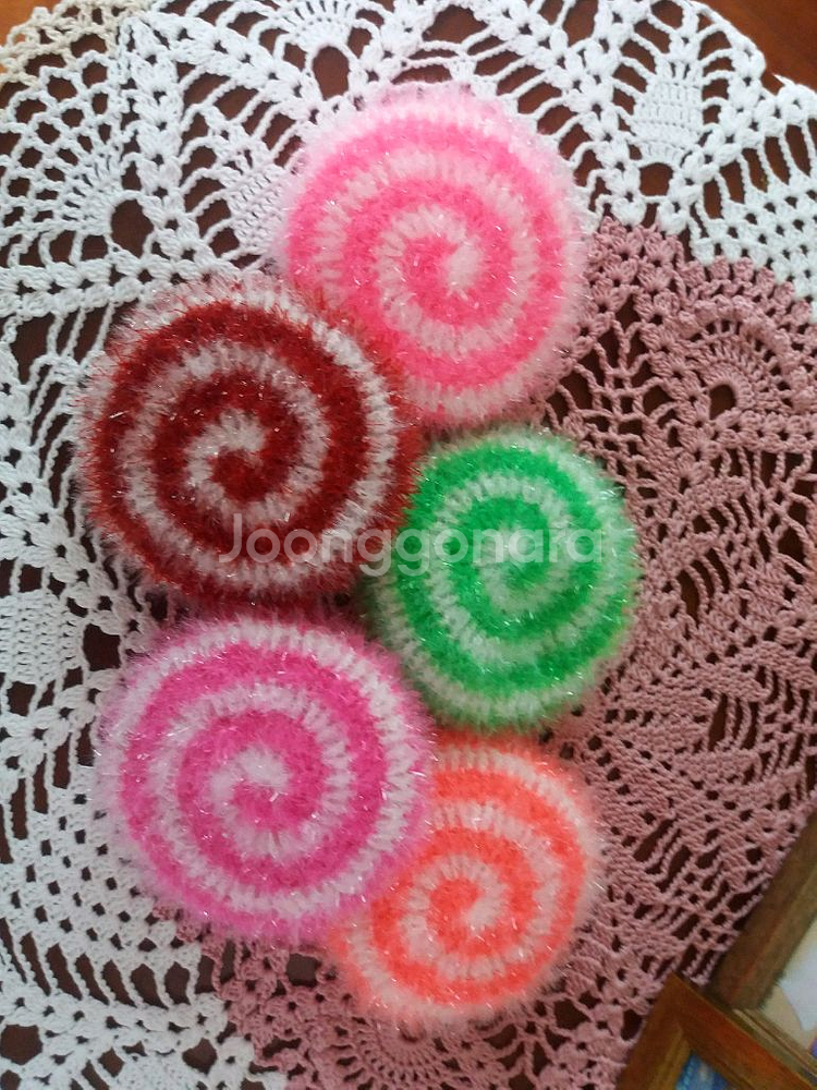 롤리팝 모양수세미 열장--2