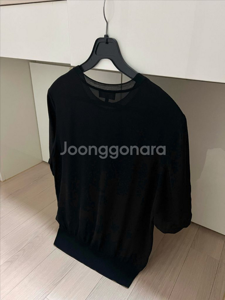 띠어리 실크100% 콤보 티셔츠 반팔 블라우스--1