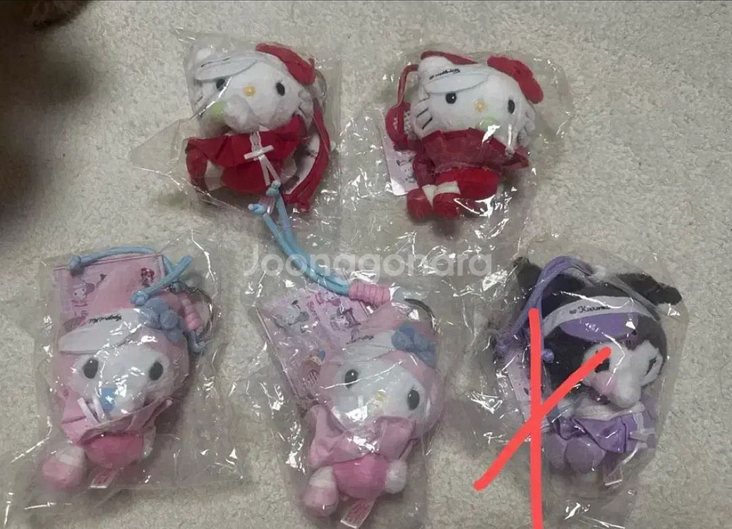 미개봉 산리오 중국 정품 신규 테니스 학원 인형 키링--1