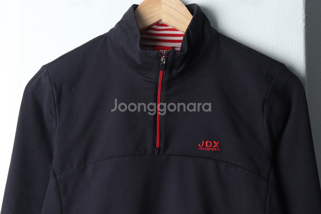 W(L) JDX 카라 긴팔티셔츠 골프 반집업 레이어드--2