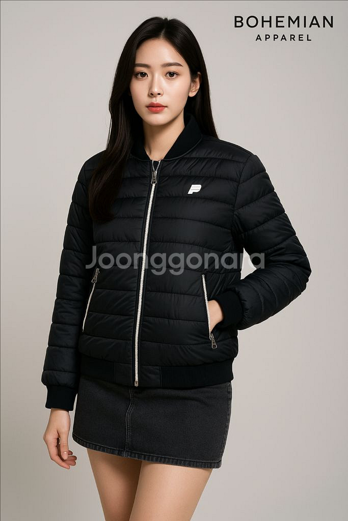 [여자 85]빈폴스포츠 블랙 쇼트 다운 패딩--8