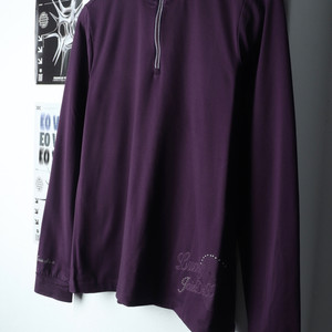 W(XL) JDX 카라 긴팔티셔츠 골프 반집업 퍼플
