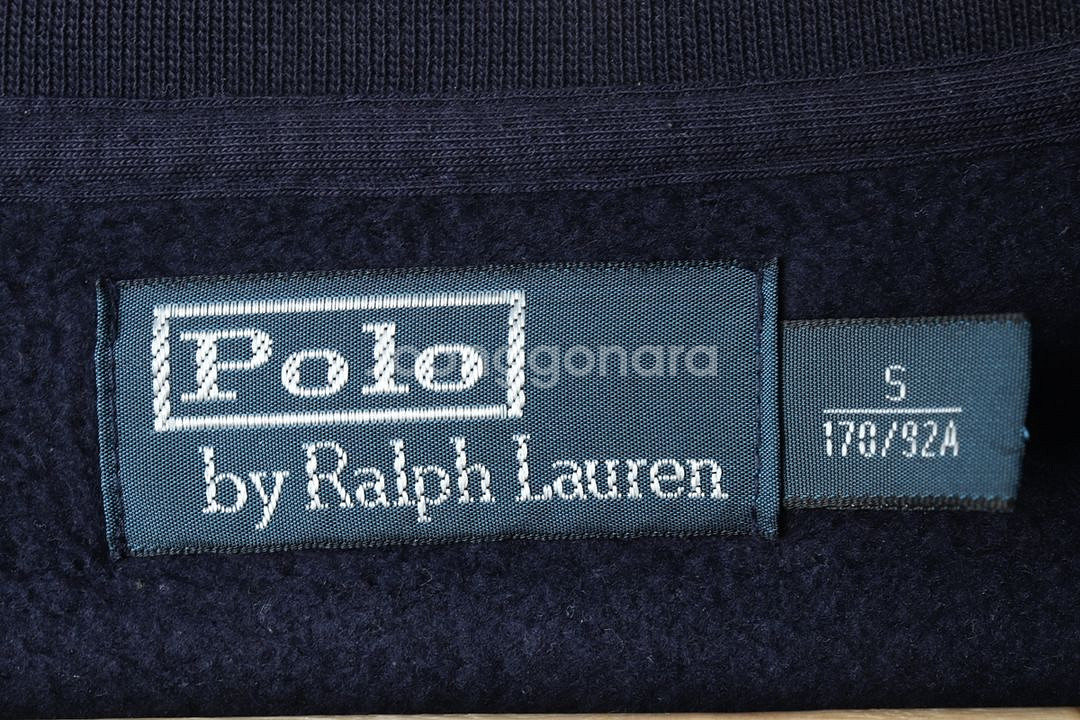 (S-M) 폴로 랄프로렌 맨투맨 티셔츠 네이비 기모--5