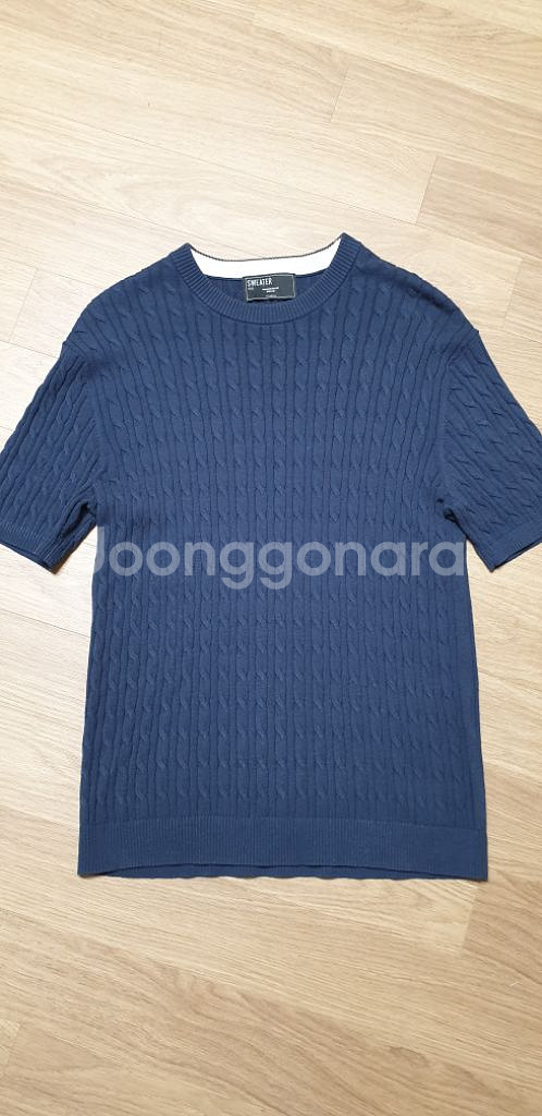 R 지오지아 남성 반팔 라운드 니트 95 DNV--6