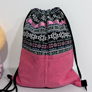 미사용 양면 조리백 백팩 스트링백팩