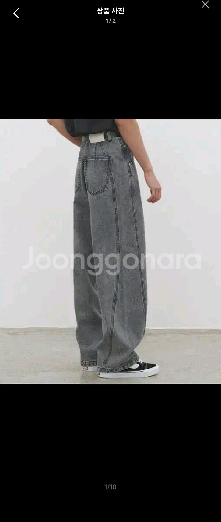 28)데케트 데님 커브드 벌룬핏+카펜터 일괄--0