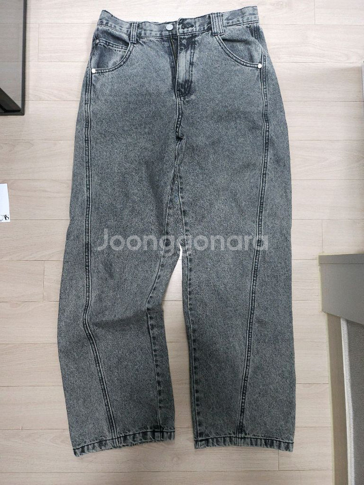 28)데케트 데님 커브드 벌룬핏+카펜터 일괄--2